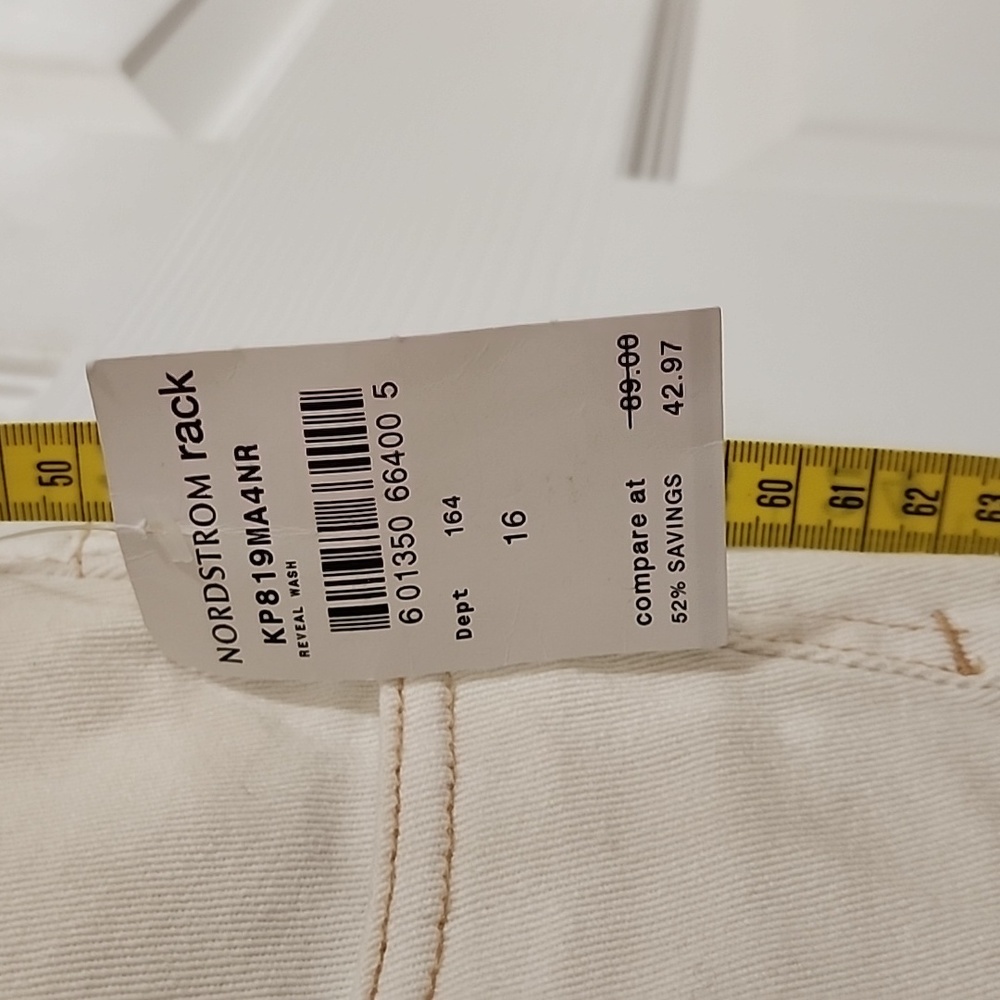 NWT Size 16 Kut from the Kloth Cream Brigitte Ankle Skinny Jeans - Distressed - Picture 3 of 7